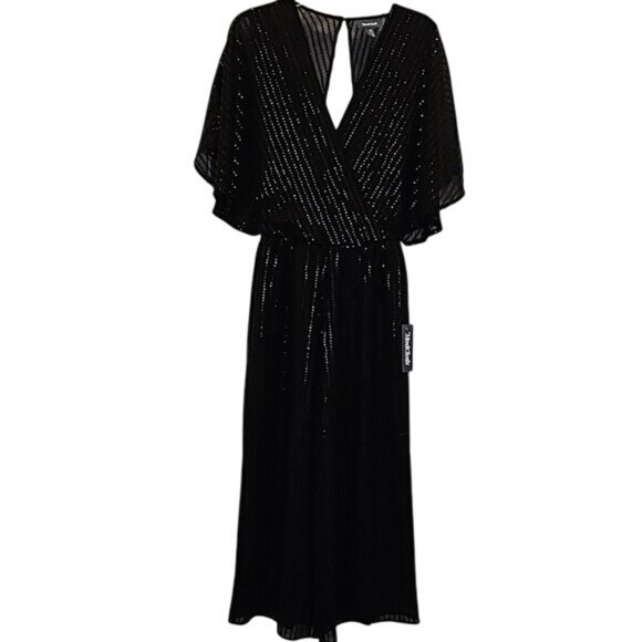 Modcloth Twinkle Like Starlight Wide Leg Sequined Jumpsuit Size XS New Party - Picture 2 of 14
